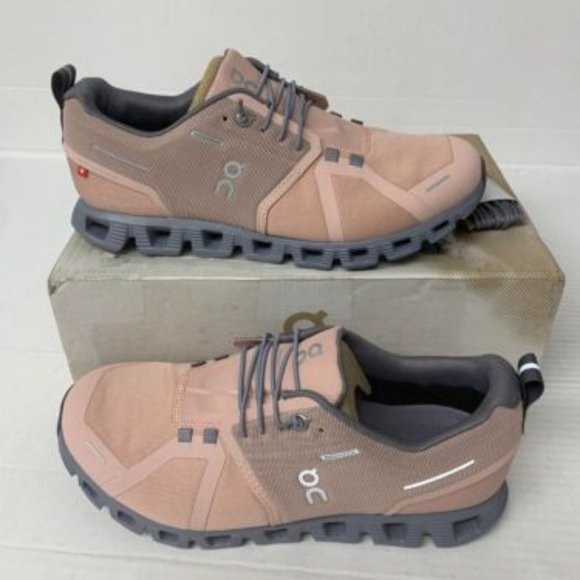 On Running Shoes - -212L On Cloud 5 Waterproof, Rose/Fossil, Womens Running Shoes-US 9.5 Womens